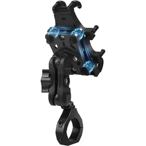 Anti-Vibration UTV Phone Mount Heavy Duty, Full Protection SXS Phone Holder with  Bracket Fit for 1.75-2" Roll Cage, Adjustable UTV Cell Phone Holder Holds 4.7-7.1" Phones