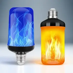 LED Flickering Flame Light with E27 Base - 2835 SMD Chips, High Brightness, Waterproof, Dimmable & Energy-Efficient - for Home, Patio, Bar, Cafe, Holiday Party, Halloween & Christmas Decor - Romantic Ambient Light for Bedroom, Living Room LED Bulbs