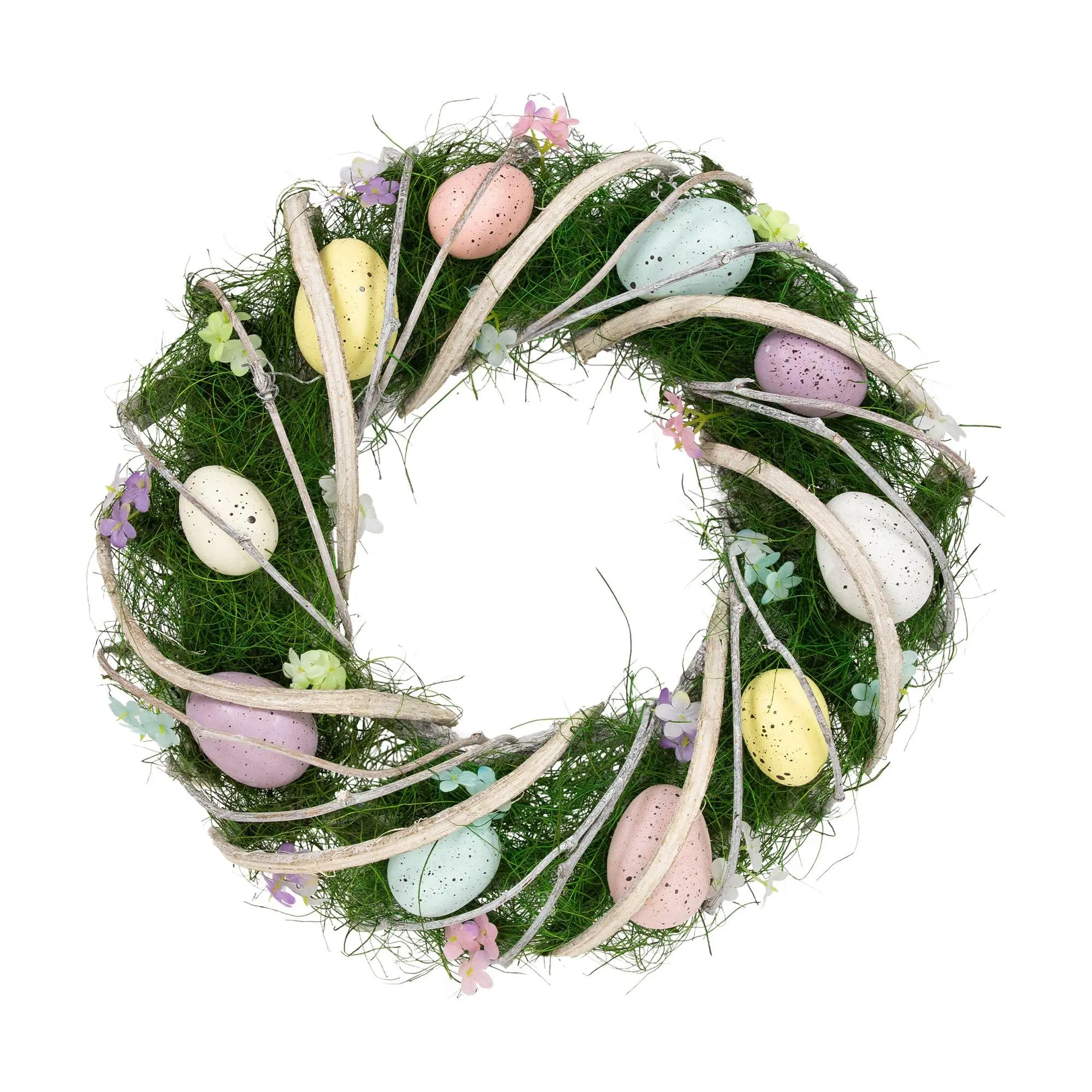 Northlight Eggs and Spring Flowers Easter Wreath - 15" Northlight Eggs and Spring Flowers Easter Wreath - 15"