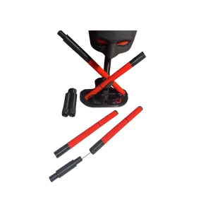 Daredevil Dual Stick Combat Prop with Steel Cable | 3D Printed Cosplay Accessory, helmet stand, leg holster Costumes