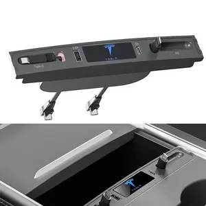 Fast Charge Tesla Charger Adapter, Tesla USB Hub Fit Center Console Adapter of 2021-2023 Model 3 and 2019-2024 Model Y