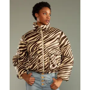 Zebra Down Puffer Jacket