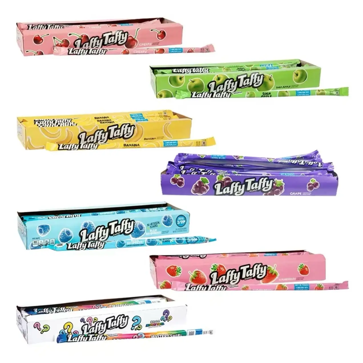 Laffy Taffy Rope Candy Sweet Fruit Flavors 24ct