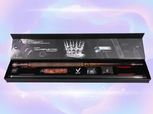 EVO Crown Maxbing Edition – Monarch Blade Pro Cue | Carbon Fiber Shaft, Carbon + Glass Butt, 12.5 mm TIME Tip, Synthetic Leather Grip, 19–19.5 oz, Complete Player Kit