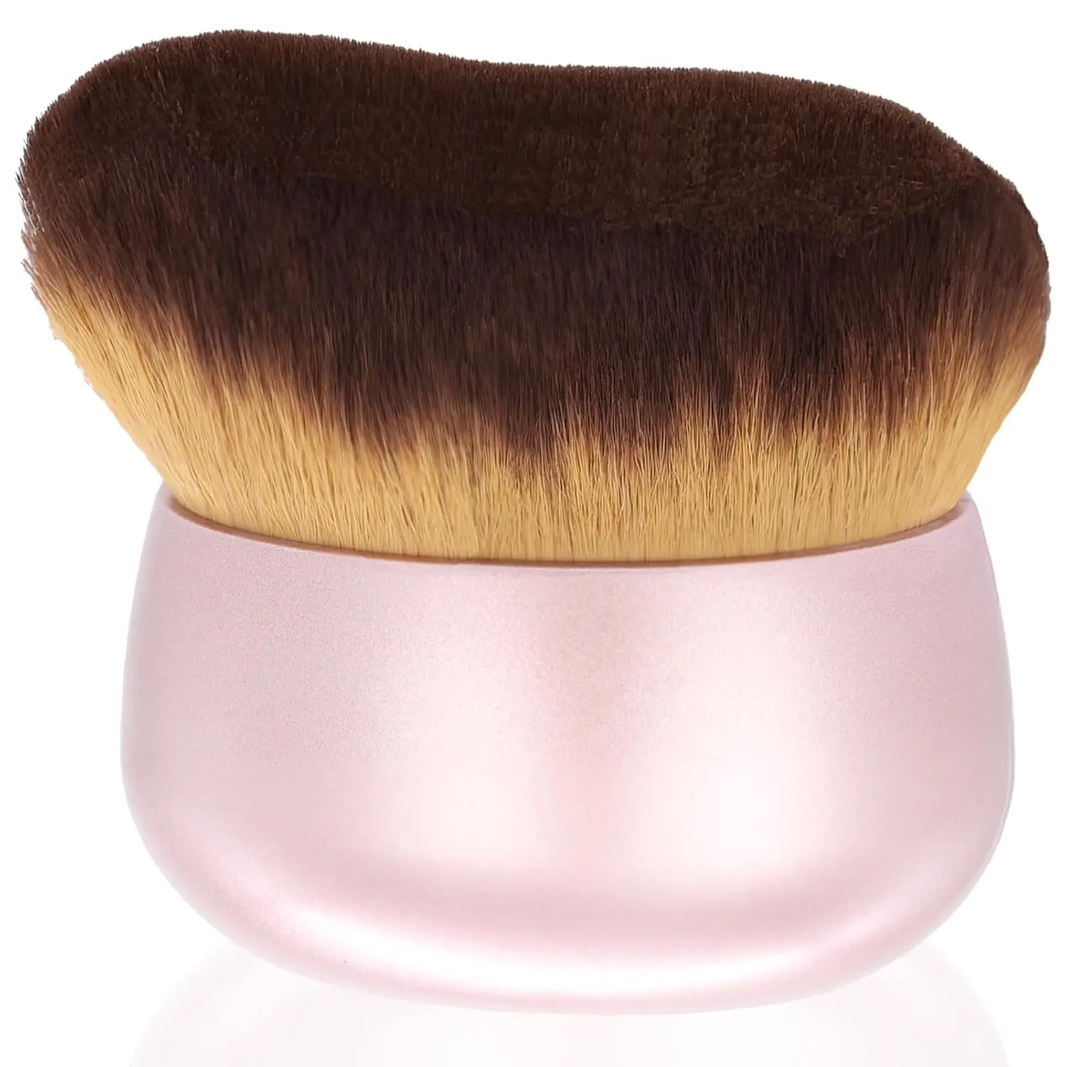 Oversized Kabuki Body Brush for Smooth Self Tanning, Leg & Back Coverage – 75mm Wide Head for Even Blending of Bronzer, Makeup & More – Pink Rose Gold
