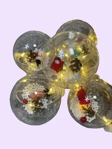 Festive Hanging Santa Light Ball