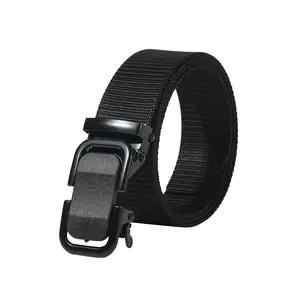 Automatic Nylon Canvas Casual Fashion Working Fabric Male Webbing Belt for Jeans Cintures for Men