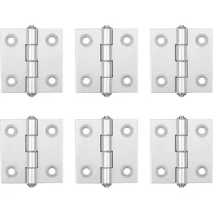6 Pack 2-1/2"  Alloy Door Hinges for 4040 Series Profile, Adjustable  Hinges