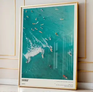 Trendy Surf Wall Art, Coastal Surf Up Poster, Photography Definition Print, Ocean Art Print, Aesthetic Dorm Room Decor, Surfer Gift