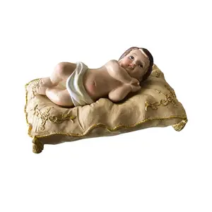 Jesus Baby Figurine 7.87" Christmas Statue Holy Land Nativity Collectible Faith