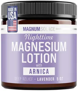 Nighttime Lotion with Arnica – Soothing Relief & Relaxation, Highly Concentrated Magnesium for Muscles & Joints – Apply to Legs or Feet Before Bed – Skin-Friendly