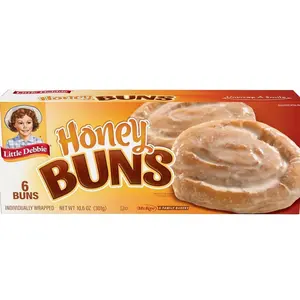 Little Debbie Honey Buns, 6 Individually Wrapped Pastries, 10.6 OZ Box