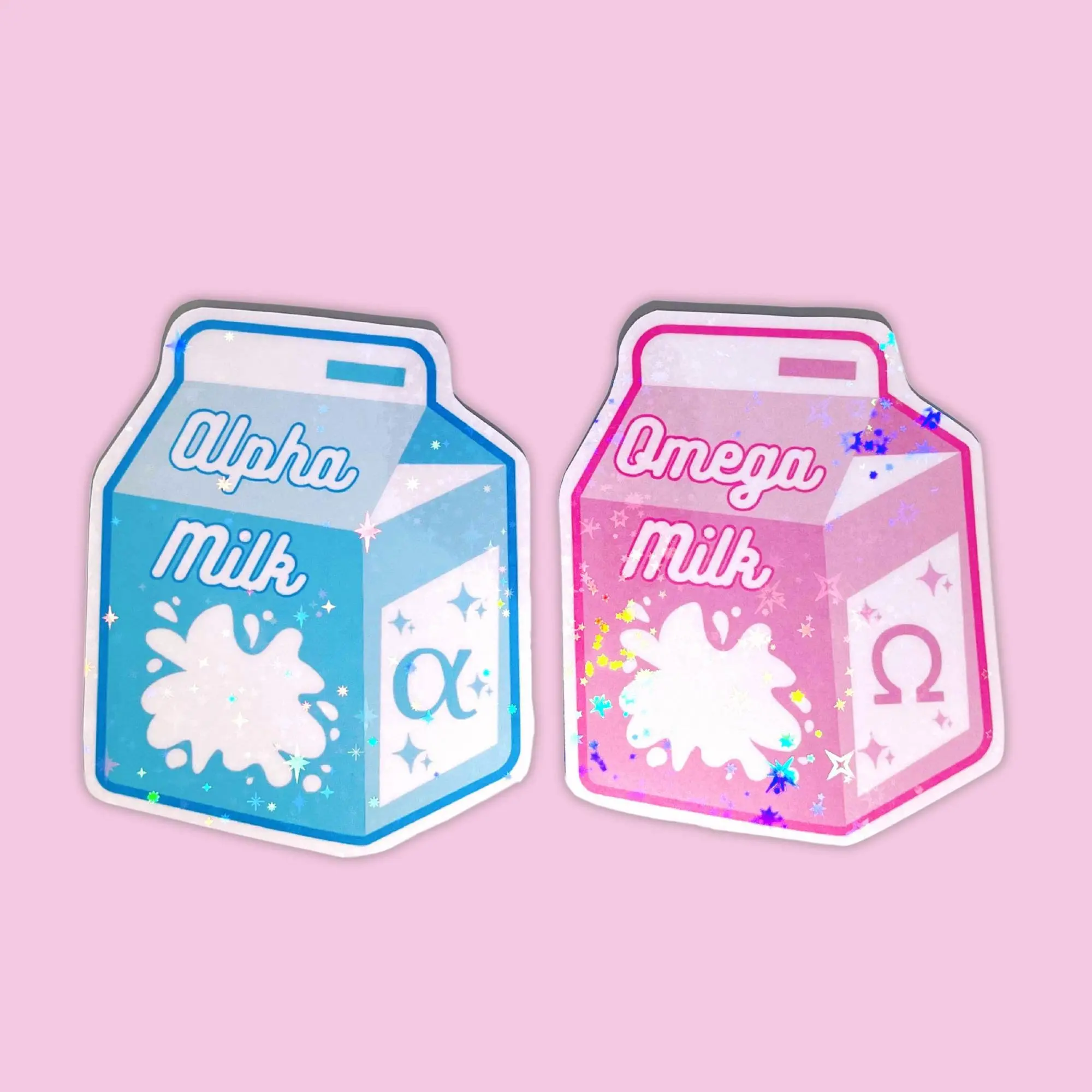 Omegaverse Milk Carton Stickers: Kawaii Yaoi BL Vinyl Stickers Decorative Decal