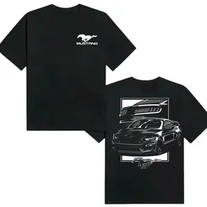 S550 Mustang GT T-Shirt, Birthday Gift For Car Fan, Basic Cotton Tee For Car Fans & Speed Enthusiasts