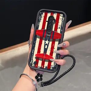 Vintage Airplane Pattern suit lanyard phone Suitable For Oppo Reno2Z Case is suitable For Reno2Z with TPU Shock proof design perfect for popular