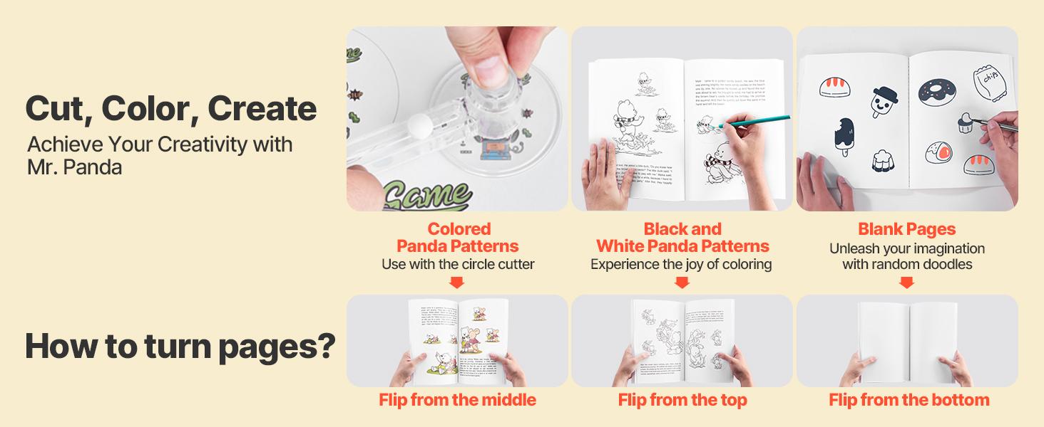 VEVOR Button Maker Machine, 0.98 in, Plastic Pin Maker with 500pcs Button Parts, Mr. Panda Magic Book, Circle Cutter and Hex Wrenches, Reinforced Ergonomic Handle, for DIY Badges, Personalized Pins