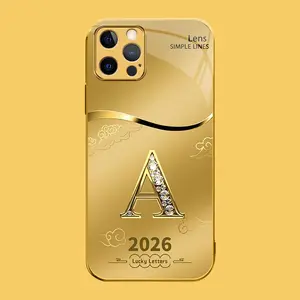 Suitable for [iPhone 12 Pro] high-end phone case🤩，choose from 26 letters of the English alphabet, each with an exquisite auspicious cloud pattern to bring you good luck YM99