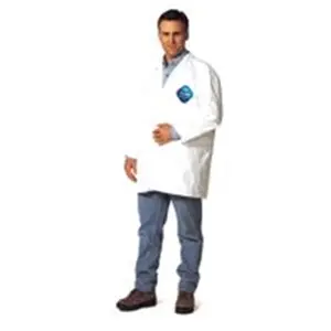 Dupont 251-TY211S-XL Tyvek Lab Coats No Pockets Knee Length- Extra Large- Tyvek Lab Coat