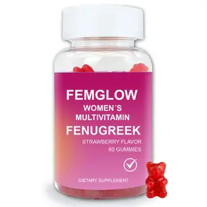 Fenugreek Gummies Multivitamin for Women – Fenugreek Supplement for Hair, Skin & Hormonal Balance Support – Vegan, Cruelty-Free, Strawberry Flavor – 60 Gummies