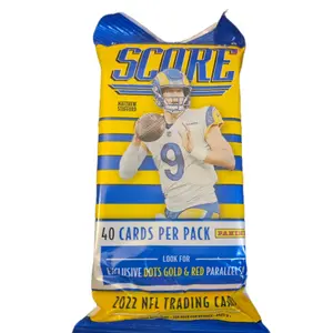 Score 2022 NFL Football Fat Pack 40 Cards Per Pack with Exclusive Dots Gold & Red Parallels Trading Cards