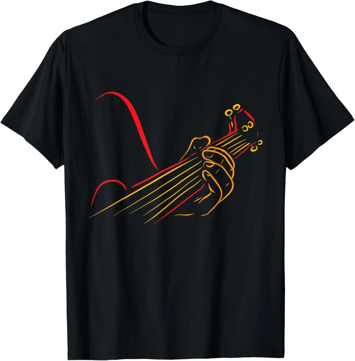 Men's Cotton Short-Sleeve Casual Pullover Top - Playing Guitar Guitarist Music Life Funny Gift T-Shirt, Tops, Shortsleeve, Fabric