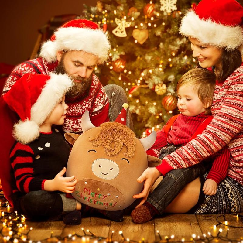 14'' Highland Cow Stuffed Animals Plush Pillows, Scottish Highland Cattle Plushies, Soft Stuffed Cow Plush Toys for Cuddle & Squish, Highland Cow Decor Highland Cow for Kid Adult