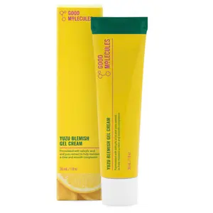 Good Molecules Yuzu Blemish Gel Cream - Lightweight Gel Moisturizer with Salicylic Acid, BHA and Natural Extracts to Target Acne, Even Skin Tone, and Texture - Skin Care for Face