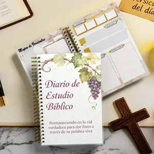 Christian Women's Verse Mapping Notebook & Daily Devotional Planner | A5 Undated Logbook with Thick Paper, Spiral Binding, Application Prompts, and Structured Layouts for Quiet Time (Spanish Version)