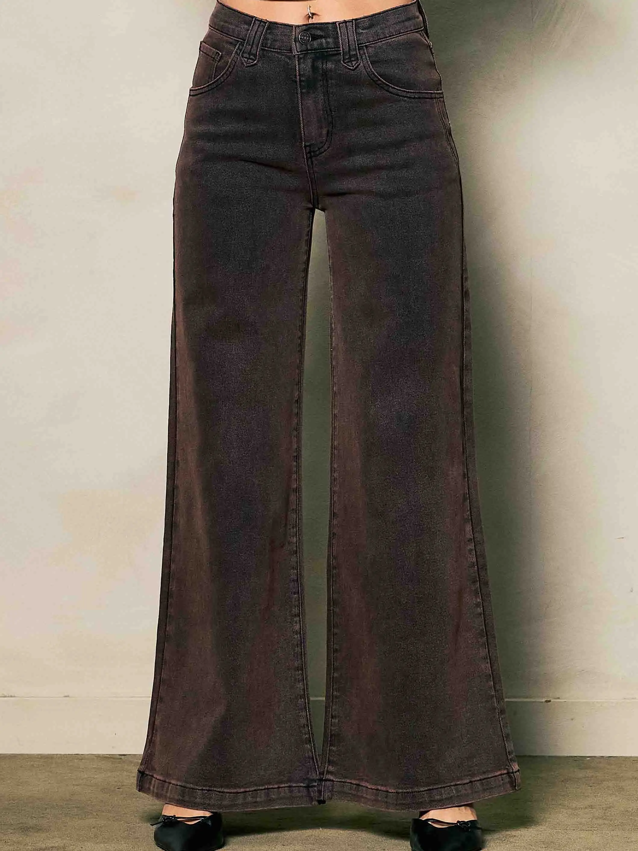 [P6313] Low Rise Palazzo Jeans