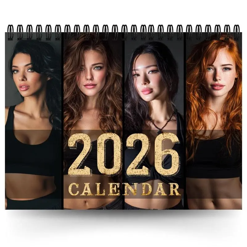 Beautiful Women 2026 Calendar | 12 Month Calendar | Man Cave Décor | Hanging Wall Calendar | Monthly Calendar | Sexy Girl Calendar Men Gift