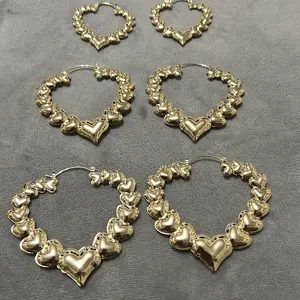 Heart Bamboo Earrings - Handmade, Lightweight, and Breathable