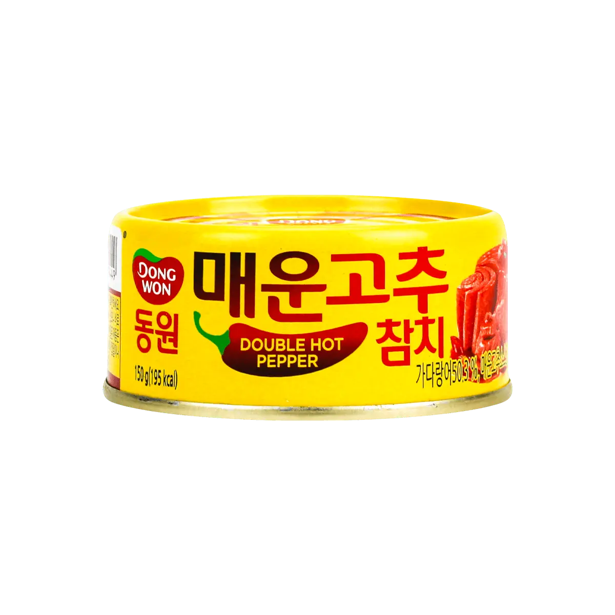DONGWON Tuna Can - Spicy Double Chili Flavor, 150g - Korean Style Canned Tuna for Salads, Sandwiches & Meals