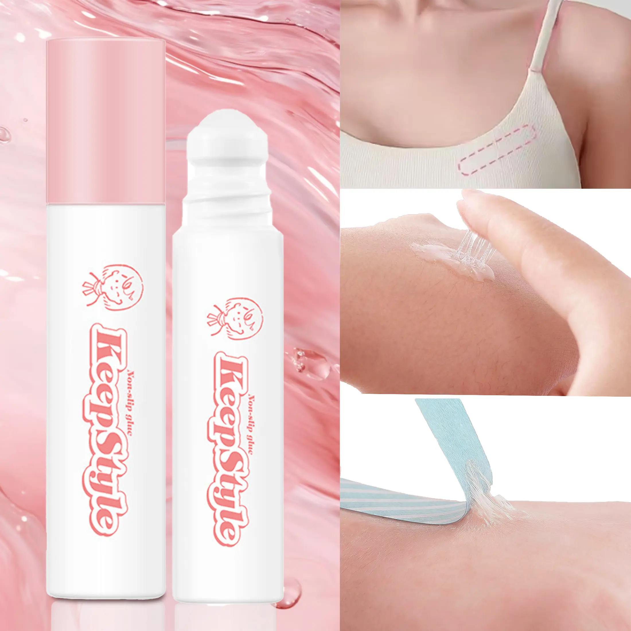 1pc Body Adhesive for Skin and Clothes-10ml, Sweat Proof, Strong Hold Skin Glue for Dancers Dress, Leotards, Stockings, Bras, Wigs, Costumes