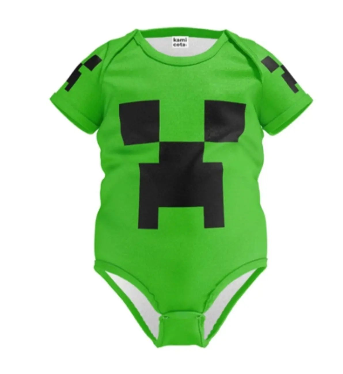 Minecraft Creeper Baby Bodysuit, Green Gaming Character Infant Onesie, Cute Newborn Costume Outfit, Baby Shower Gift JQW