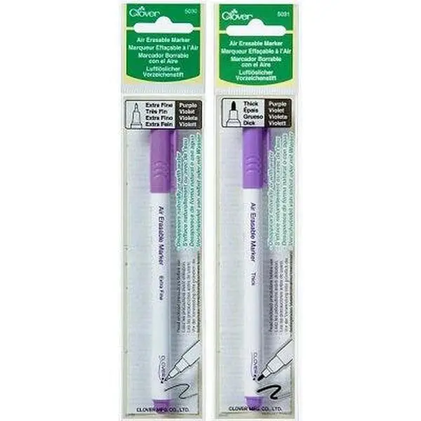 Clover Purple Air-Erasable Marker Pen (Assorted Sizes)