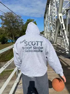 Keith Scott Body Shop Hoodie - Tree Hill Lucas' Distressed Hooded Replica Sweatshirt Auto Shop TTS 1 1511x12