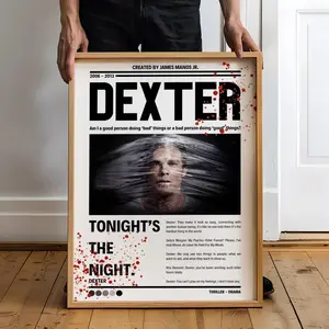 [Sale off up to 35%]  Dexter Poster, Retro TV Series Print, Minimalist Midcentury Wall Art, Vintage Home Decor Poster [No frame, Free Ship]