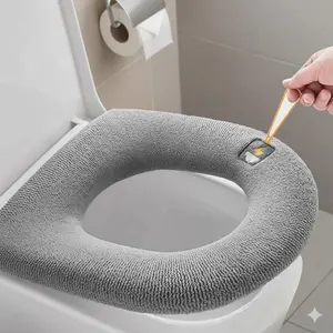 Washable Anti-Slip Toilet Seat Cover - Removable, Waterproof & Antibacterial, Thick Comfort Cushion with Secure Fit Design for Home Bathroom
