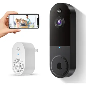Smart Video Doorbell Camera Wireless with Chime, AI Human Detection, 2-Way Audio, FHD Live View, 2.4G WiFi, Night Vision, Cloud Storage, Battery Powered, Indoor Outdoor Surveillance