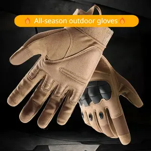 Tactical gloves full finger soft shell protective touch screen non-slip military fans outdoor riding gloves