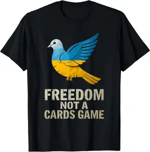 Freedom Not Cards Game, Support Ukraine Stand With Zelensky T-Shirt Classic