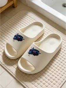 Women's Starry Blue Tiger Print Slippers, Soft Eva Sole Anti-Slip, Casual Indoor Footwear, Perfect for Bathroom, Home, Dormitory