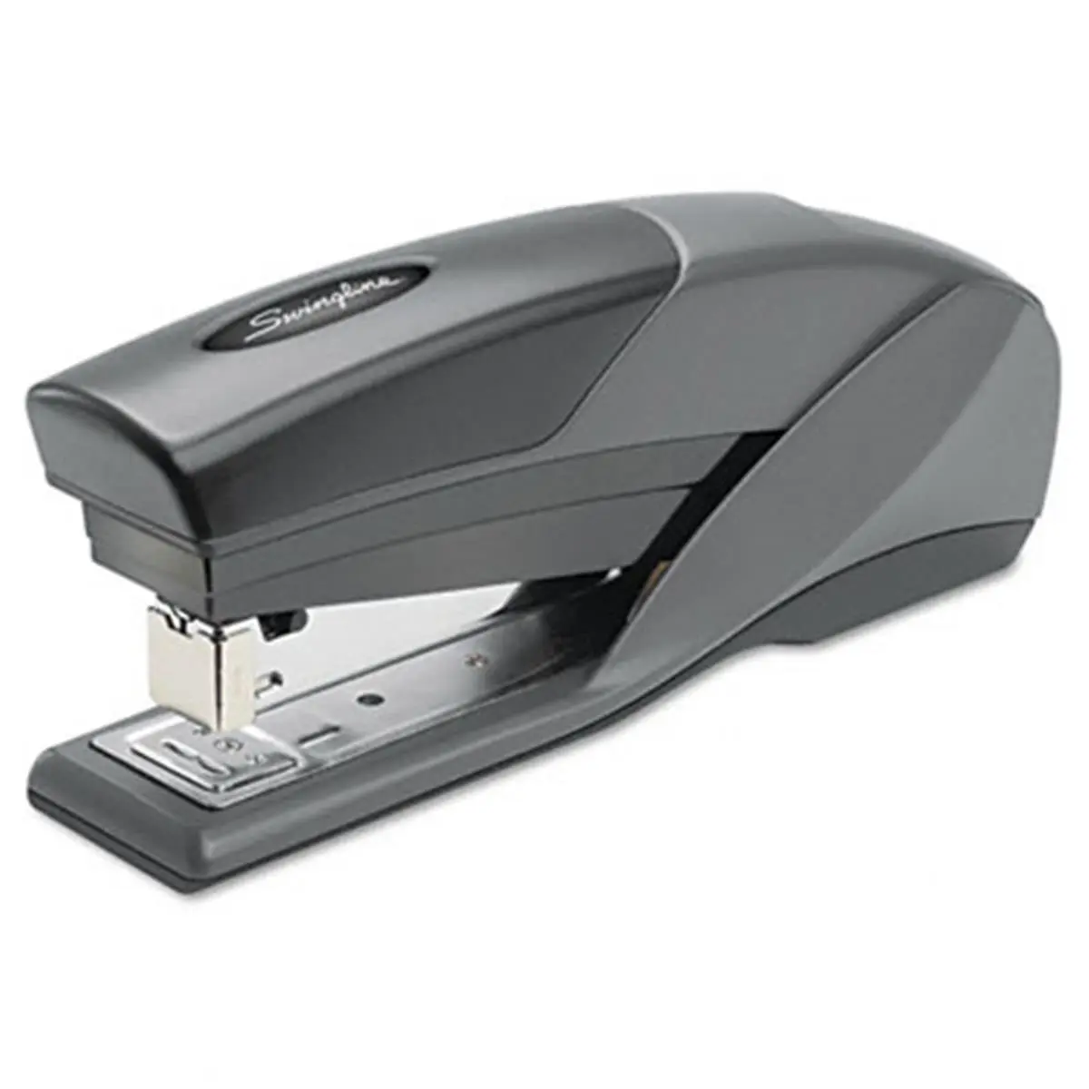 Swingline LightTouch Reduced Effort Desktop Stapler for Desktop Stapling, 50% Less Effort, 20-Sheet Capacity, 2.25" Throat Depth, Quiet Operation, Black, Full Strip, Top Loads a Full Strip