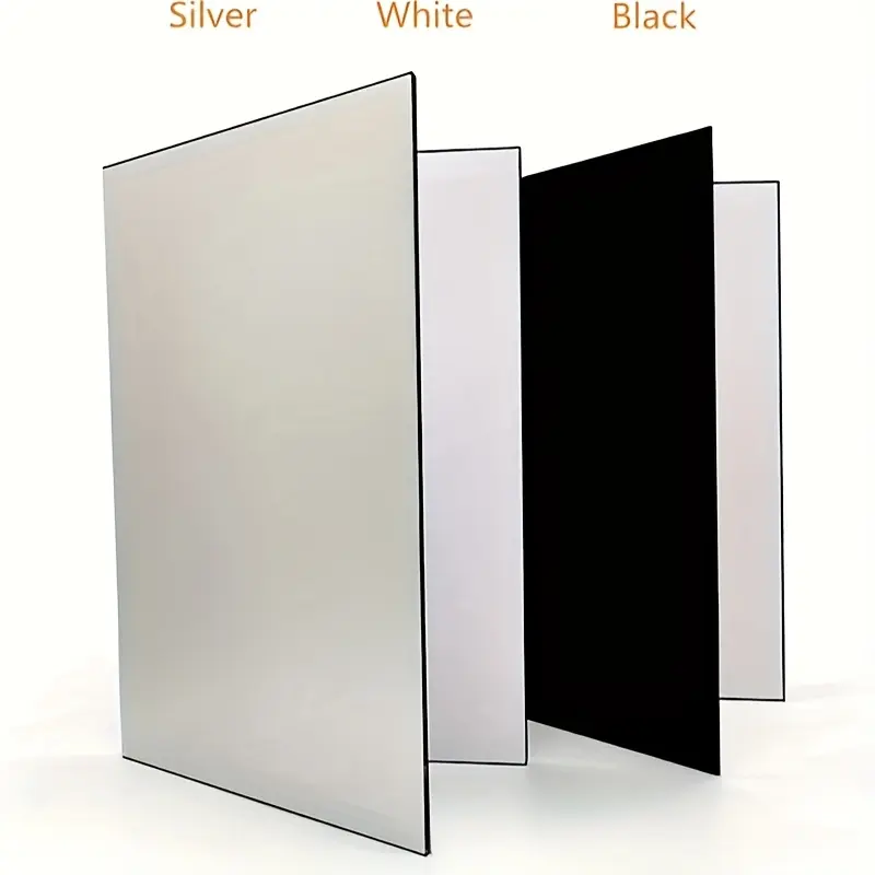 2 Pack A3 Photography Reflector Board Set, Silver Foldable Light Diffusion Panel for Still Life Food Product Photos, Photography Studio Props