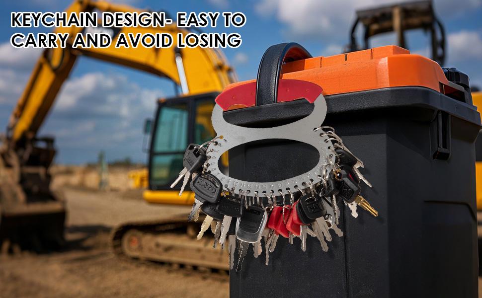 44 Pcs Construction Machinery Keys Set for Caterpillar JohnDeer Hitachi Komastu Volvo Bobcat Case JCB Doosan Kobelco