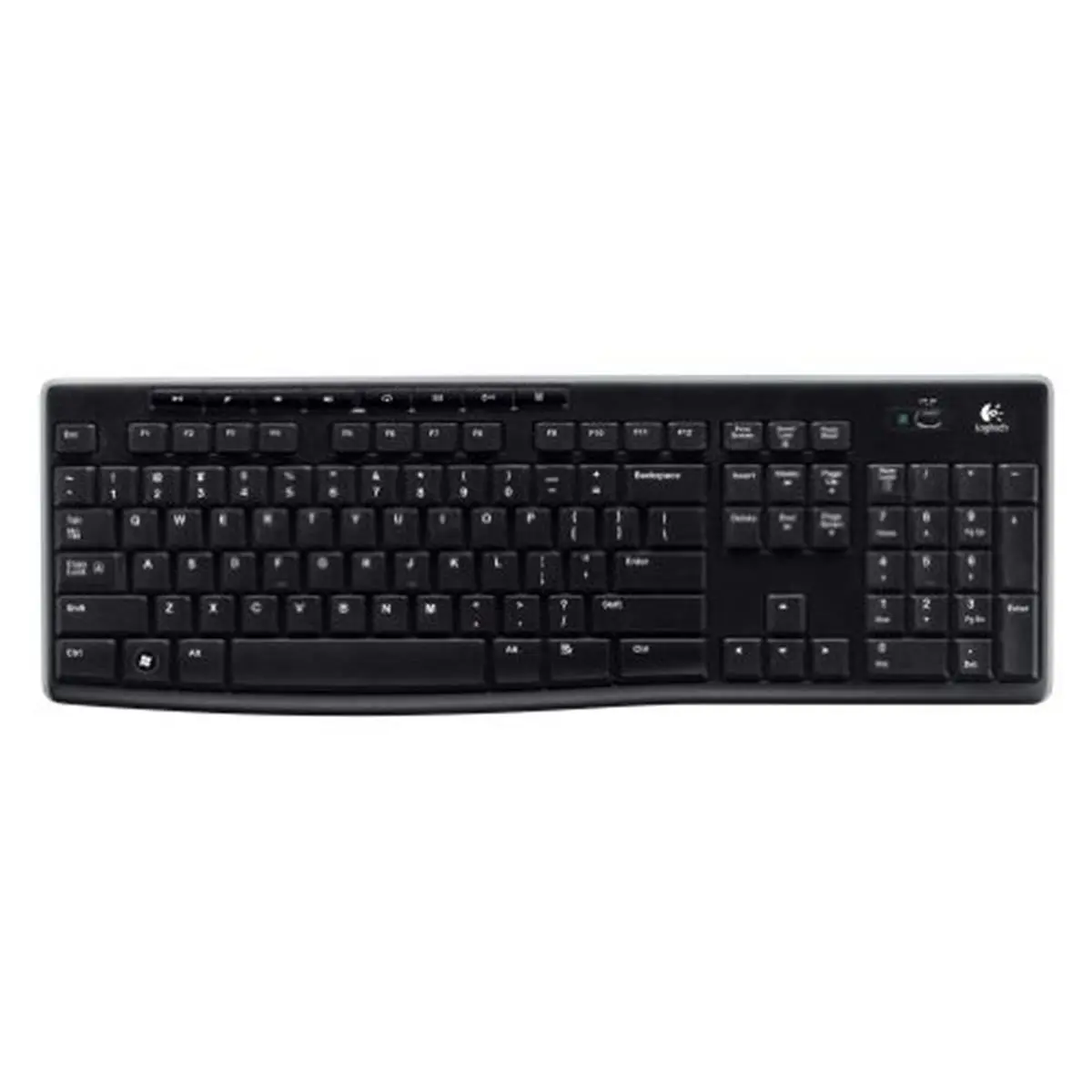 212 MAIN Multifunctional Wireless Computer Keyboard - Black, with Unifying Technology, 8 Hot Keys, Music Control Buttons, Intelligent Power Management, Spill-Resistant, for Music Accessory Enthusiasts
