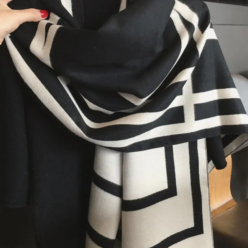Women's Colorblock Striped Print, Casual Soft Warm for Fall & Winter, Fashion Accessories for Daily Wear, Casual Fashionable Scarf