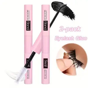 2-Piece False Eyelash Glue Set, Makeup, Waterproof & Freezing-Resistant Adhesive, Long-Lasting Sealant for Secure Application