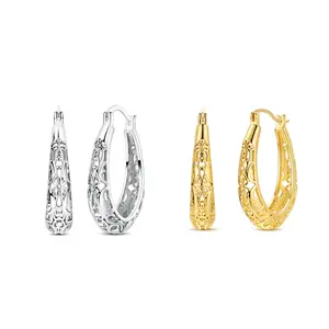 MULA Vintage Floral Vine Hollow Earrings, S925 Silver-plated with White Gold, Elegant Nature Style Jewelry, Romantic Gift for Girls and Women on Anniversary, Christmas or Birthday