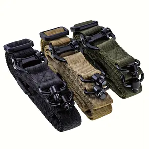 Heavy-Duty Utility Sling Strap, Adjustable 2-Point Nylon Sling with Quick-Release Buckles for Outdoor Camping, Hiking & Field Work